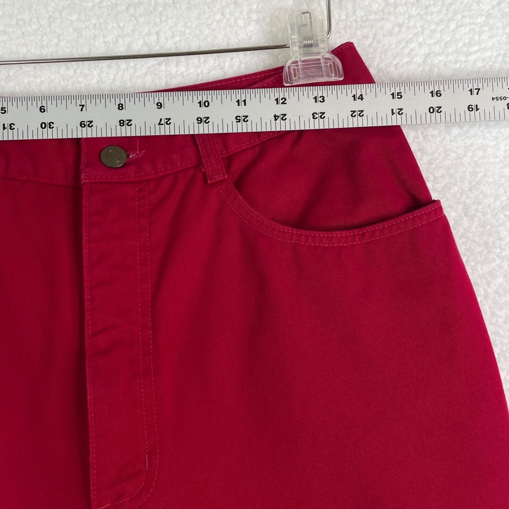 Vintage Talbots Red High Waisted Cotton Tapered Pants USA Made Womens 10 - Picture 4 of 11